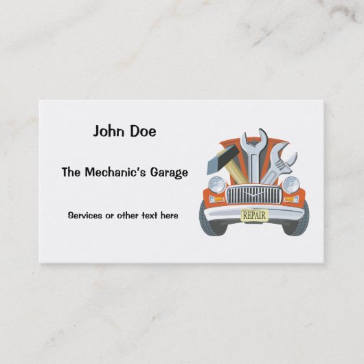 自動車修理の名刺 名刺 (正面)