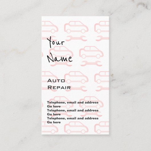 自動車修理の正札を"エコーします" 名刺 (正面)