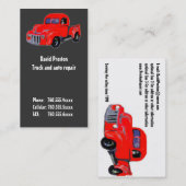 自動車修理アメリカ人のトラック 名刺 (正面/裏面)