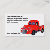 自動車修理アメリカ人のトラック 名刺 (裏面)