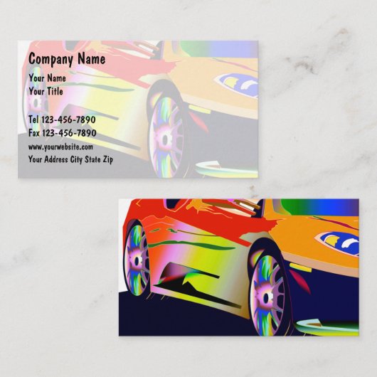 自動車修理カード 名刺 (正面/裏面)