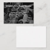 自動車修理サービスの自動車部品のテーマ 名刺 (正面/裏面)