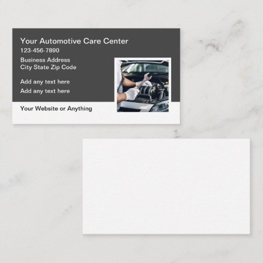 自動車修理サービス整備士名刺 名刺 (正面/裏面)