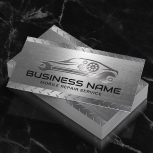 自動車修理サービス金属車車の車 名刺