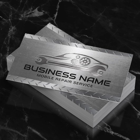 自動車修理サービス金属車車の車 名刺