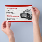 自動車修理サービス フライヤーテンプレート チラシ (ハンドル)