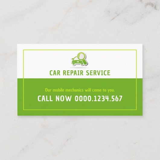 自動車修理サービス |プロフェッショナル 名刺 (裏面)