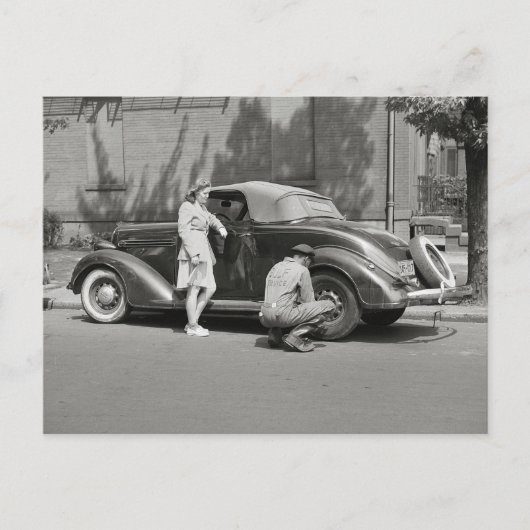 自動車修理サービス 1942年 ポストカード (正面)