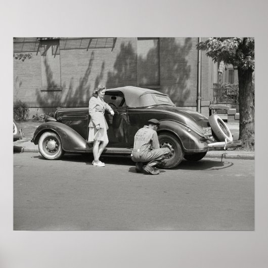 自動車修理サービス、1942年。ヴィンテージ写真 ポスター (正面)