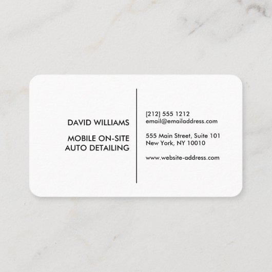 自動車修理ブラックメタルの詳細車の化 名刺 (裏面)