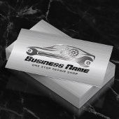 自動車修理プロフェッショナル車の整備士金属 名刺