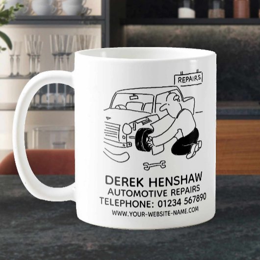 自動車修理プロモーション コーヒーマグ コーヒーマグカップ