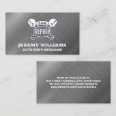 自動車修理レンチ | メタリック 名刺 (正面/裏面)