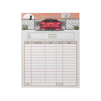 自動車修理ログ ノートパッド