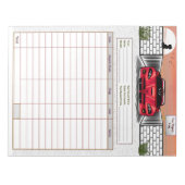 自動車修理ログ ノートパッド (正面)