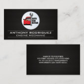 自動車修理ロゴ |カーボンファイバー名刺 名刺 (正面/裏面)
