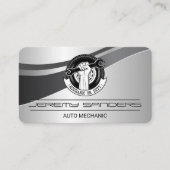 自動車修理ロゴ | 義務整備士 名刺 (正面)