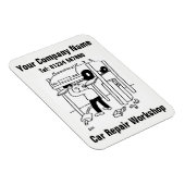 自動車修理ワークショップ漫画 マグネット (右側)