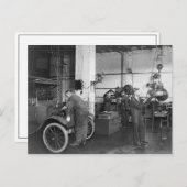自動車修理工場、1919年 ポストカード (正面/裏面)