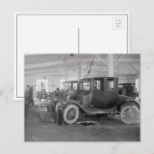 自動車修理工場、1926年 ポストカード (正面/裏面)
