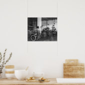 自動車修理店, 1919.ヴィンテージ写真 ポスター (キッチン)