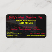 自動車修理整備士2面テンプレート部 名刺 (正面)