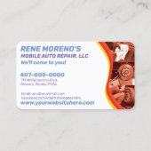 自動車修理整備士2面 名刺 (正面)