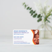 自動車修理整備士2面 名刺 (スタンド正面)