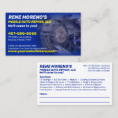 自動車修理整備士2面 名刺 (正面/裏面)