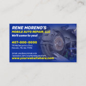 自動車修理整備士2面 名刺 (正面)