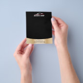 自動車修理自動詳細モダン金ゴールド車の チラシ (手)