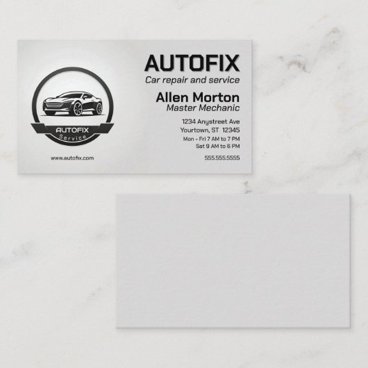 自動車修理自動車部品修理サービス 名刺 (正面/裏面)