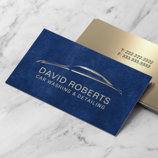 自動車修理車のネイビーベルベット 名刺