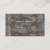 自動車修理車ディーラーさびた金属車の 名刺 (裏面)