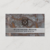 自動車修理車ディーラーさびた金属車の 名刺 (正面)