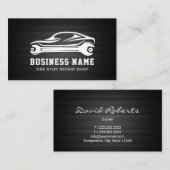 自動車修理金属車の整備士 名刺 (正面/裏面)