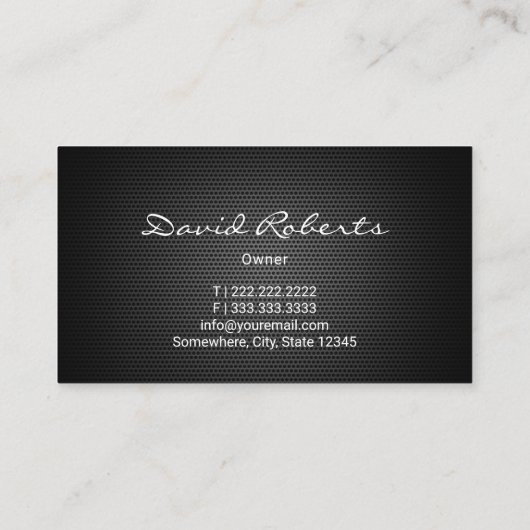 自動車修理金属車の整備士 名刺 (裏面)