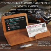 自動車修理&カーエアコン専門店 カスタムロゴQRコード 名刺