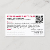 自動車修理&カーエアコン専門店 カスタムロゴQRコード 名刺 (裏面)