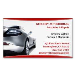 自動車修理 マグネット名刺