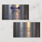 自動車修理 | レンチ | メタリック 名刺 (正面/裏面)