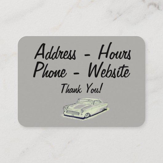 自動車修理 名刺 (裏面)