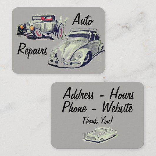 自動車修理 名刺 (正面/裏面)