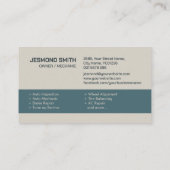 自動車修理 – 整備士名刺 名刺 (裏面)