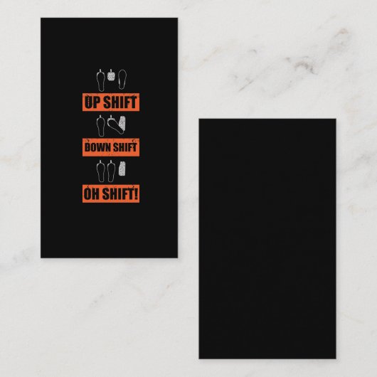 自動車同調マニアシフトスティック整備士 名刺 (正面/裏面)