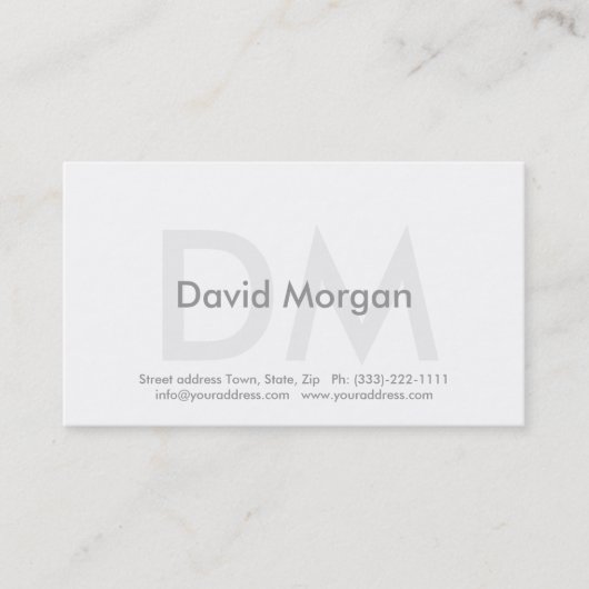 自動車商クールモダン業モノグラムの 名刺 (正面)