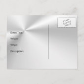 自動車売上高のイベントの招待-フェイクな金属、自動ロゴ インビテーションポストカード (裏面)