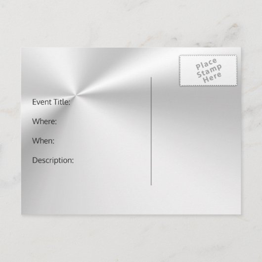 自動車売上高のイベントの招待-フェイクな金属、自動ロゴ インビテーションポストカード (裏面)