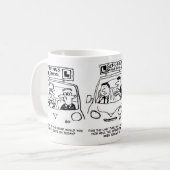 自動車学校 3つの自動車学校の漫画 コーヒーマグカップ (正面左)