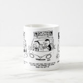 自動車学校 3つの自動車学校の漫画 コーヒーマグカップ (中央)